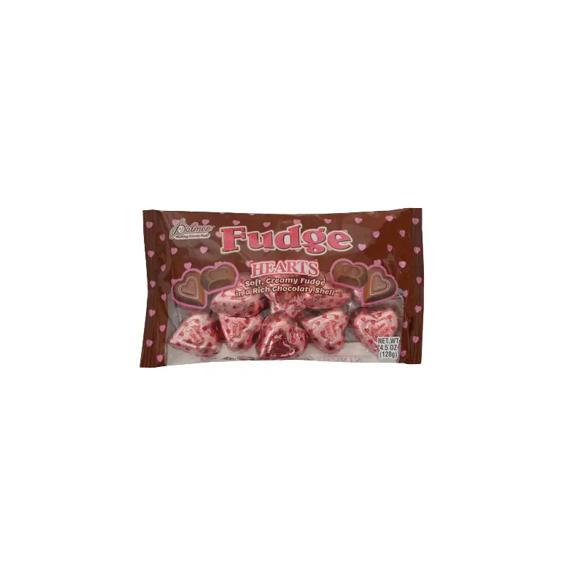 Palmer Fudge Foil Hearts 4.5 oz. Bag