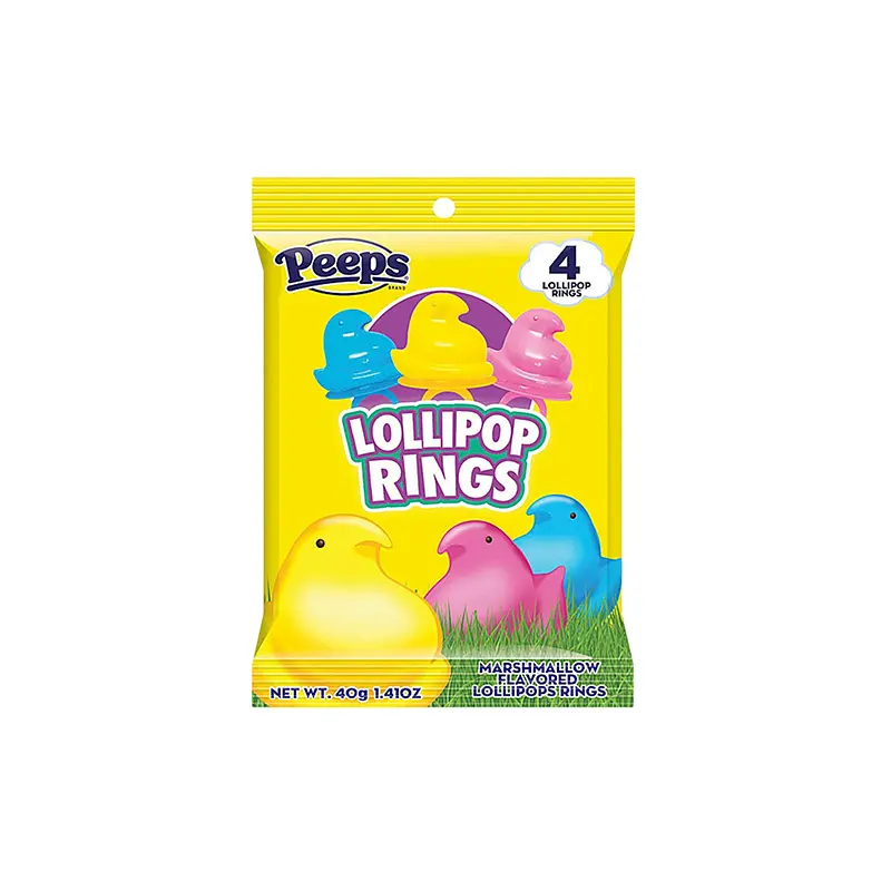 Peeps 4 pack Lollipop Rings 1.41 oz. Bag