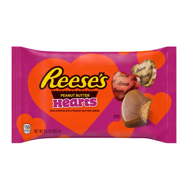 Reese's Milk Chocolate Peanut Butter Hearts 9.1 oz. Bag