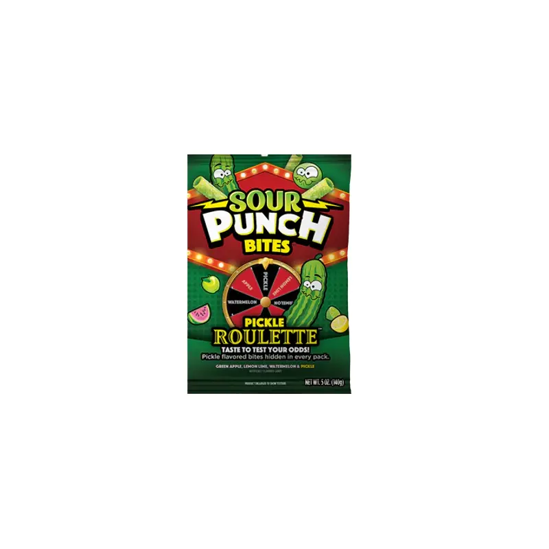 Sour Punch Bites Pickle Roulette 5 oz Bag