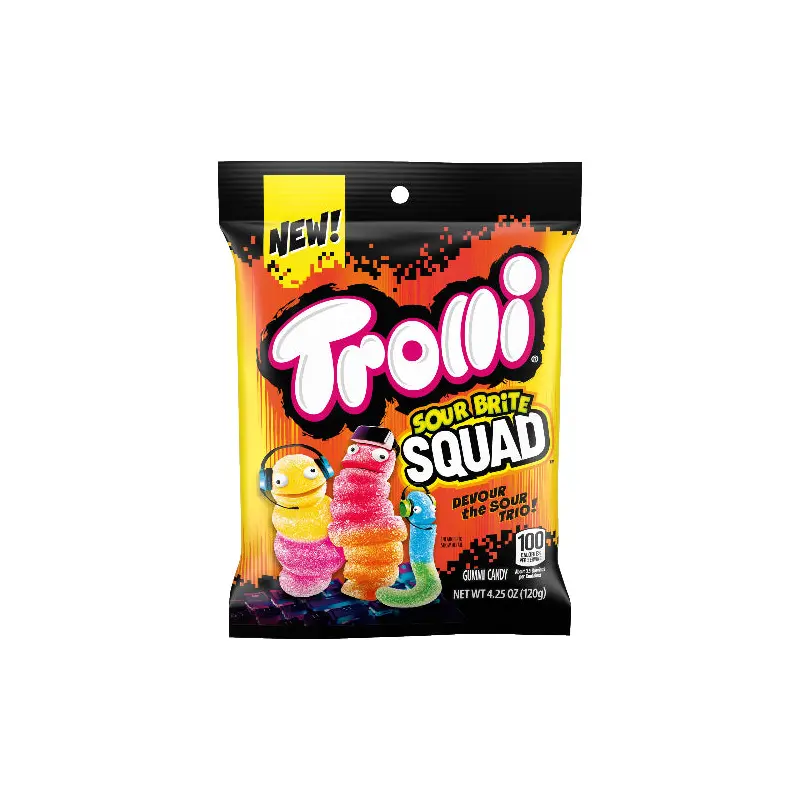 Trolli Sour Brite Squad Gummi Candy 4.25 oz. Bag