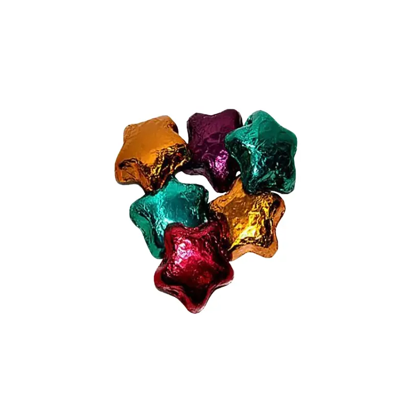 Assorted Color Foiled Dark Chocolate Stars - Bulk Bags