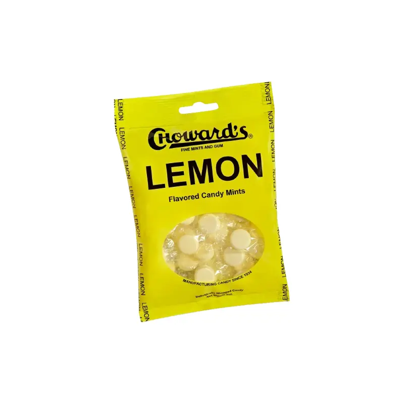 C Howard's Lemon Wrapped Candy Mints 3 oz. Bag