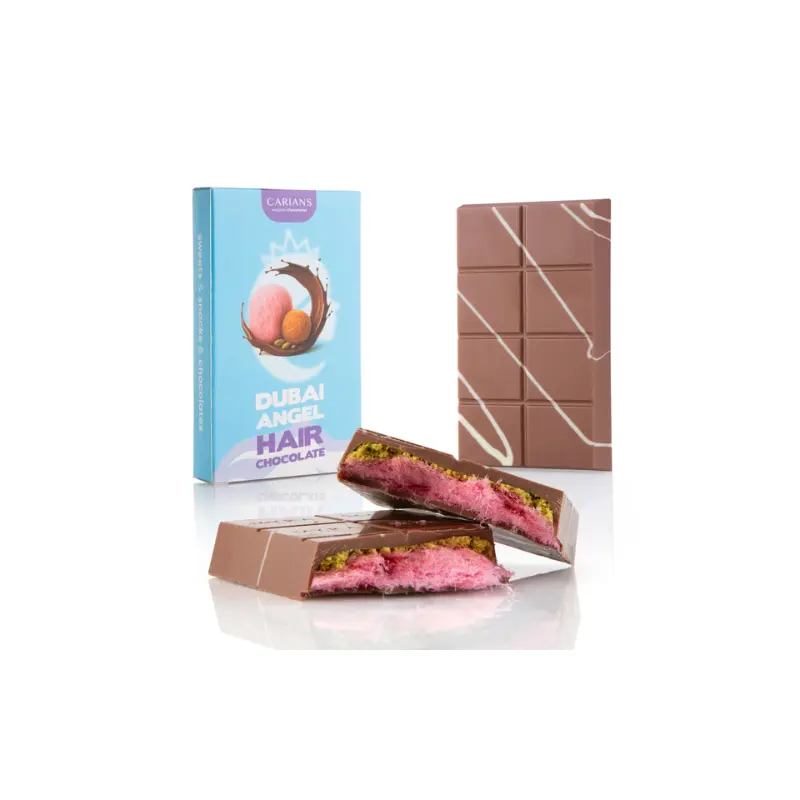 Carians Dubai Pink Angel Hair Chocolate 3.88 oz. Bar