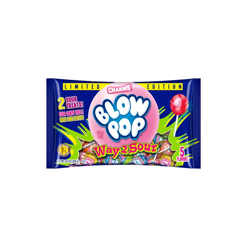 Charms Way 2 Sour Blow Pop Lollipops - 10.4-oz. Bag