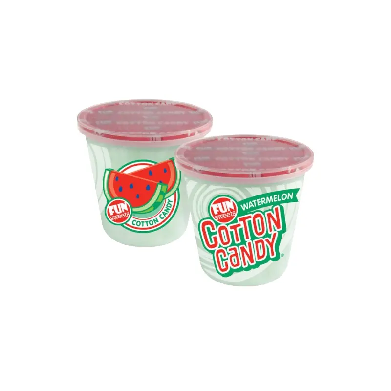 Fun Sweets Watermelon Cotton Candy 1.5 oz. Tub
