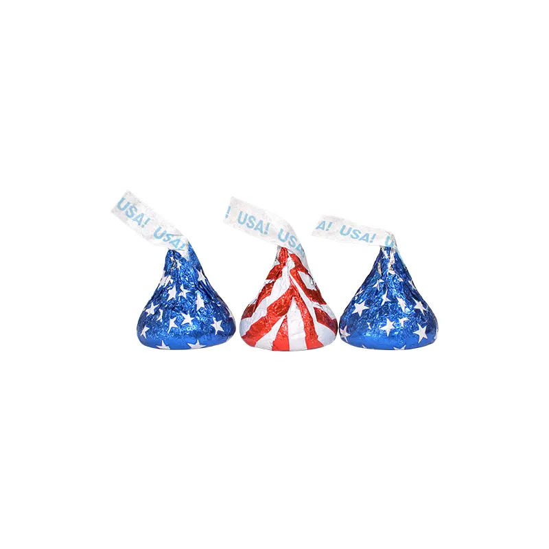 Hershey's Milk Chocolate Patriotic Foil Kisses 3.25 lb. Bulk Bag