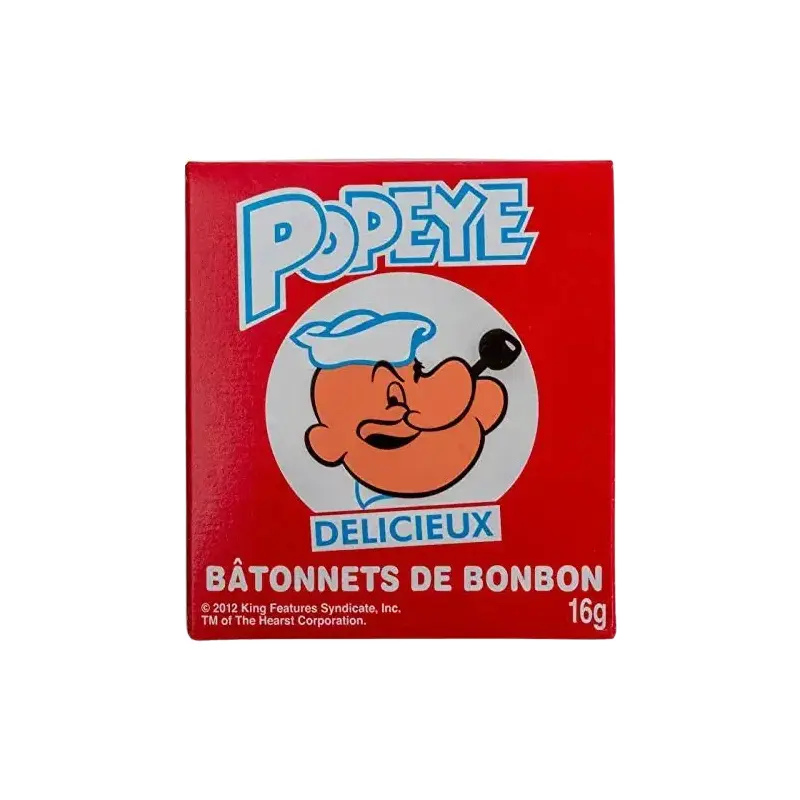 Popeye Candy Sticks 16 g Box