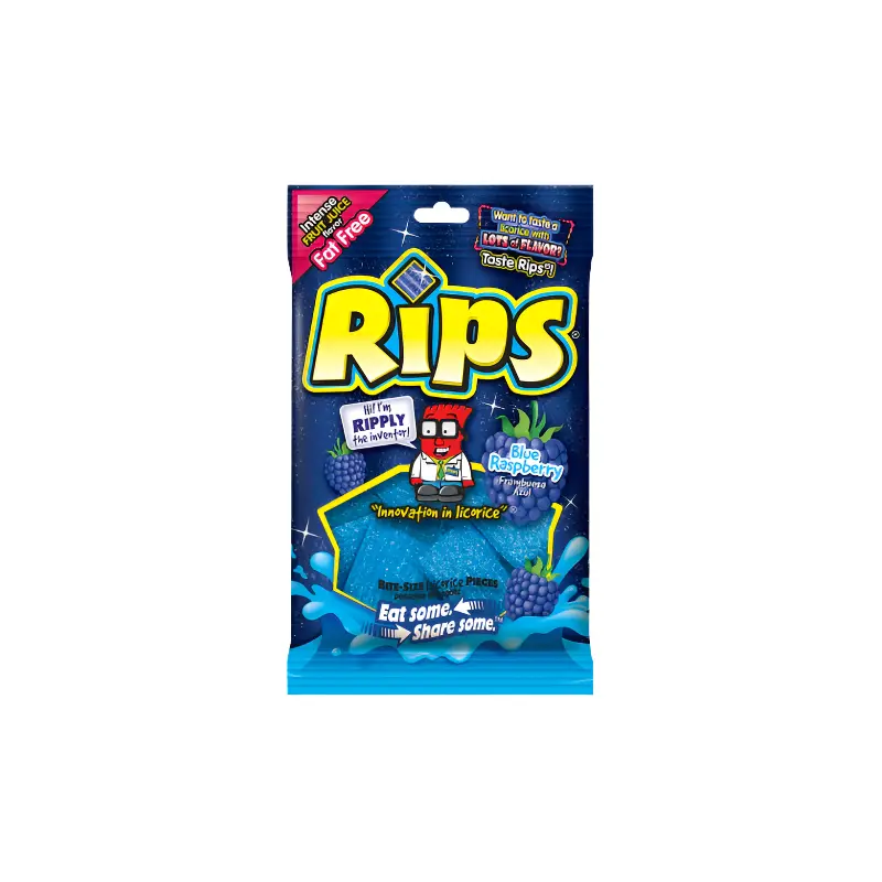Rips Bite Size Blue Raspberry 4 oz. Bag