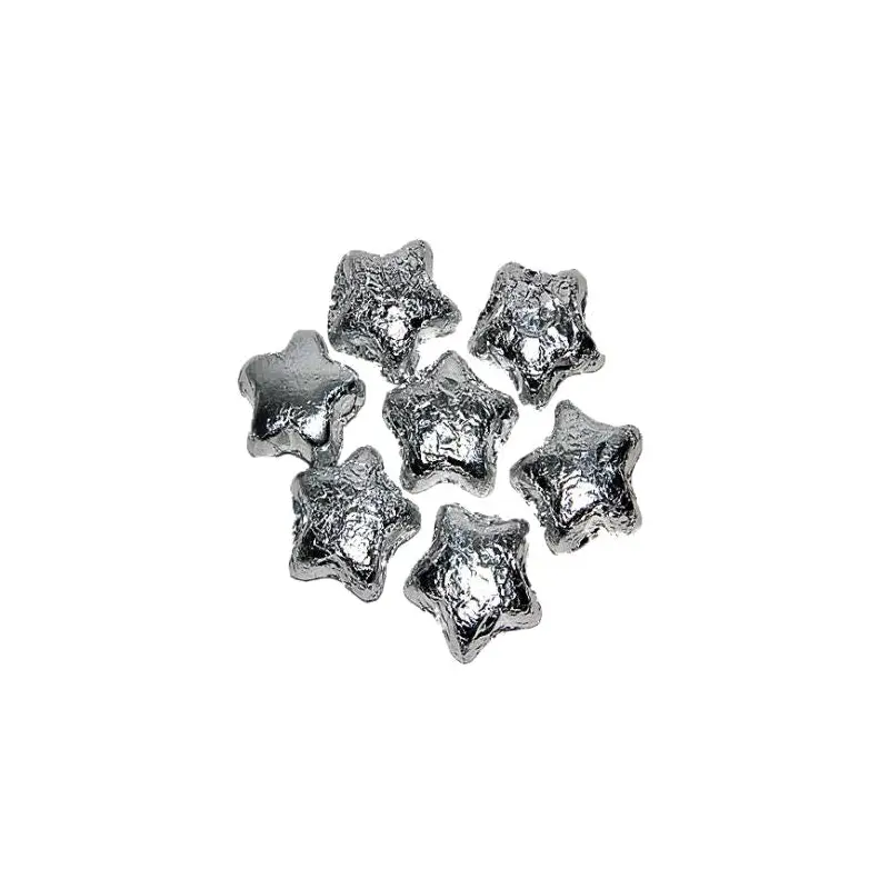 Silver Foiled Milk Chocolate Stars - Bulk Bag