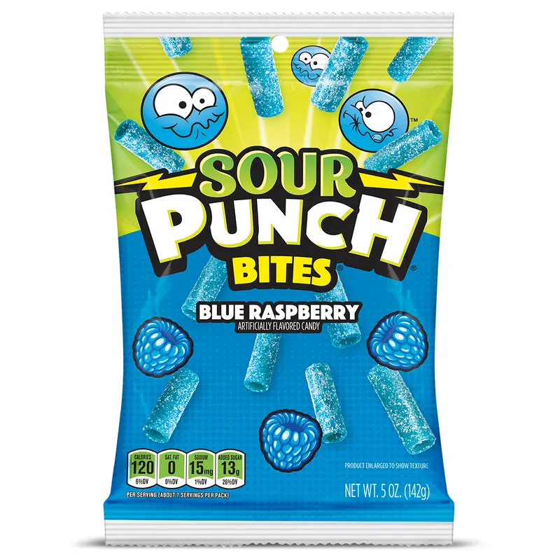 Sour Punch Blue Raspberry Bites - 5-oz. Bag
