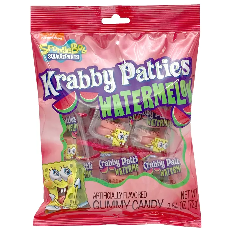 Spongebob Squarepants Watermelon Krabby Patties 2.54 oz Bag