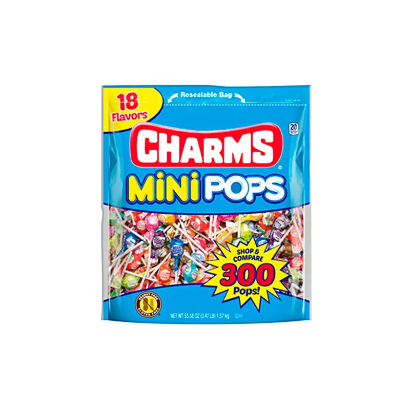 Charms Mini Pops Lollipops - Bag of 300