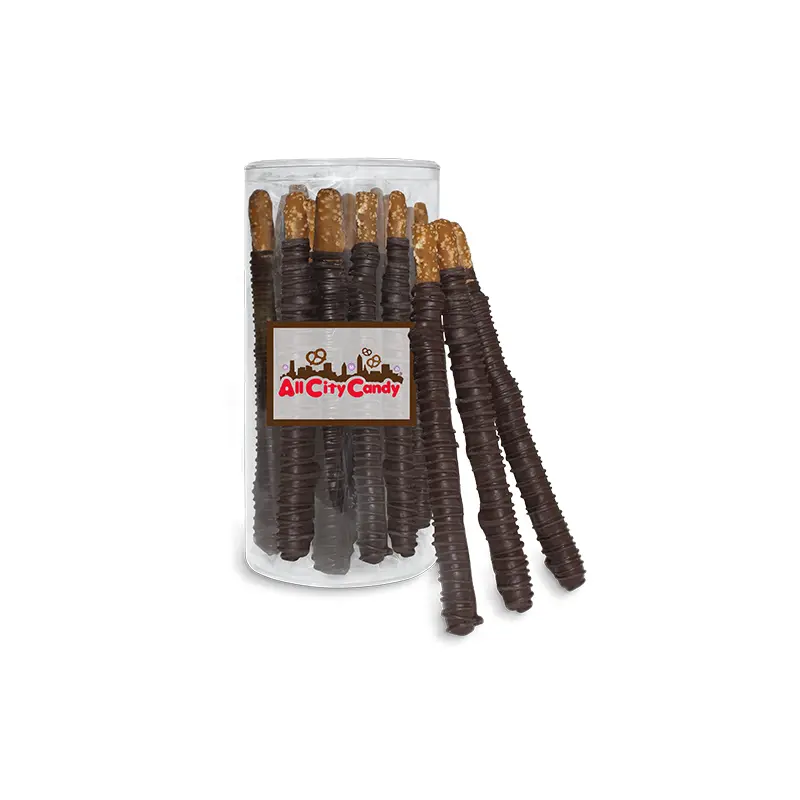 Dark Chocolate Hand Dipped Pretzel Rods 12 pc. Tube