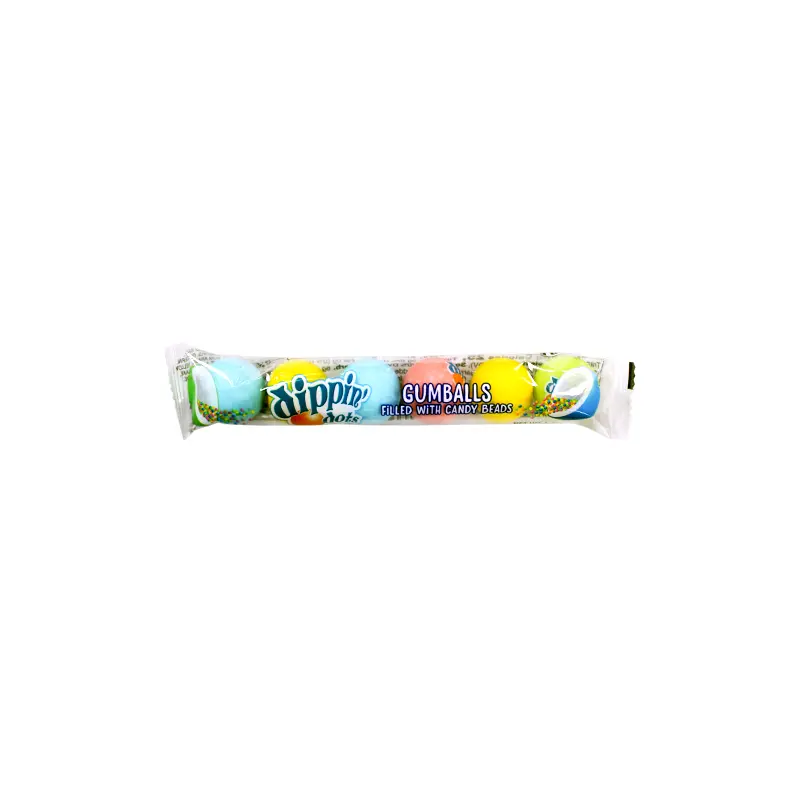 Dippin Dots Filled Gumballs 6 count Tube 1.4 oz.