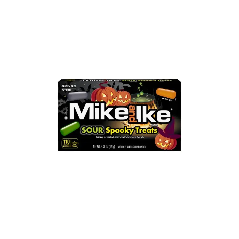 Mike and Ike Halloween Sour Spooky Treats 4.25 oz. Theater Box