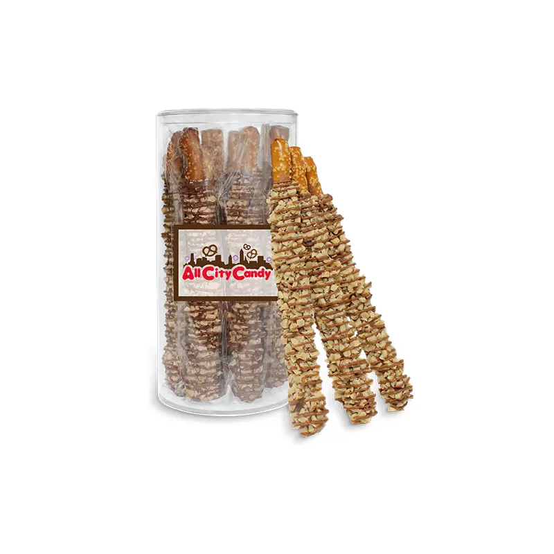 Milk Chocolate Hand Dipped Heath Covered Pretzel Rods 10 pc. Tube