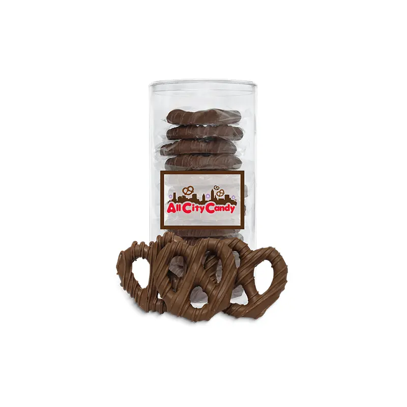 Milk Chocolate Hand Dipped Pretzel Twists 12 pc. Tube