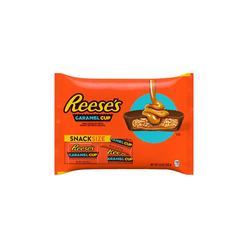 Reese's Milk Chocolate Peanut Butter Caramel Cups Snack Size 9.9 oz. Bag