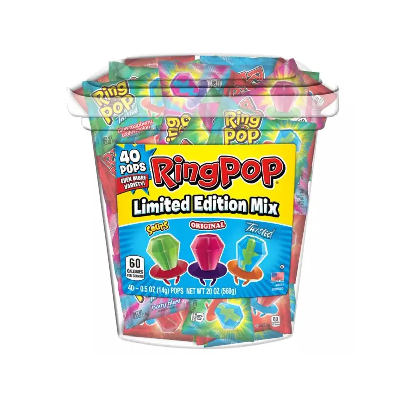 Ring Pop Candy - Tub of 40 Limited Edition Mix