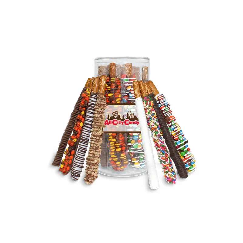 Signature Assorted Hand Dipped Pretzel Rods 12 pc. Tube