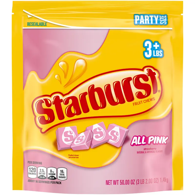 Starburst All Pink Strawberry Fruit Chews Bag