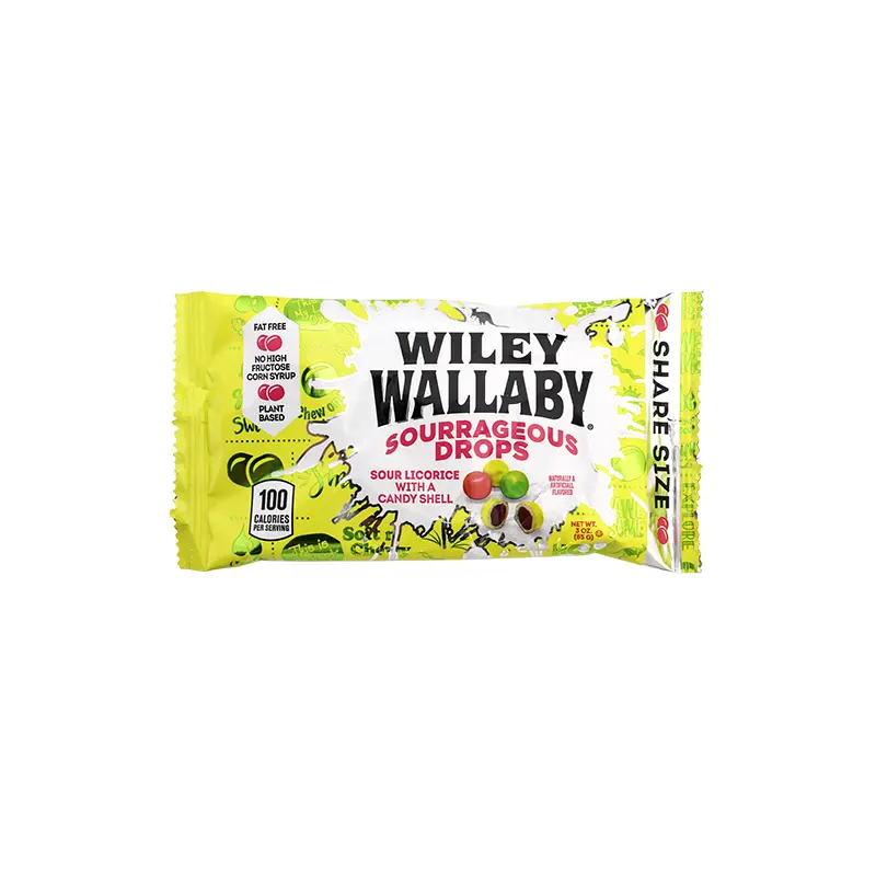 Wiley Wallaby Sourrageous Drops 3 oz. Bag