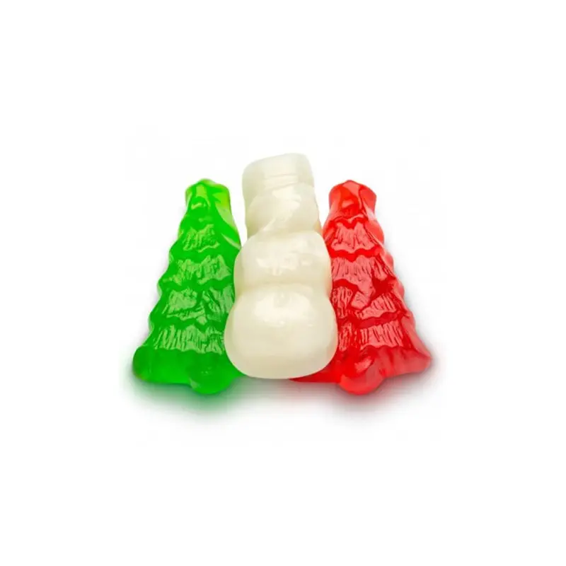 Christmas Trees & Snowmen Gummi Candy - 5 LB Bulk Bag