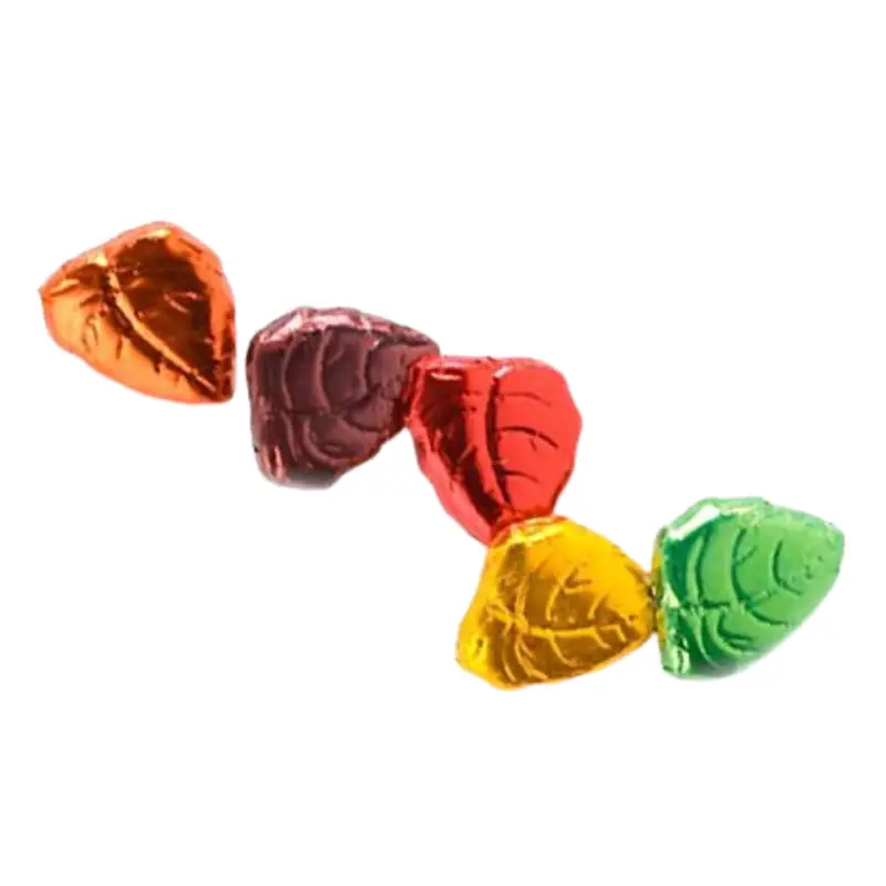 Foiled Solid Milk Chocolate Mini Fall Leaves Bulk Bags