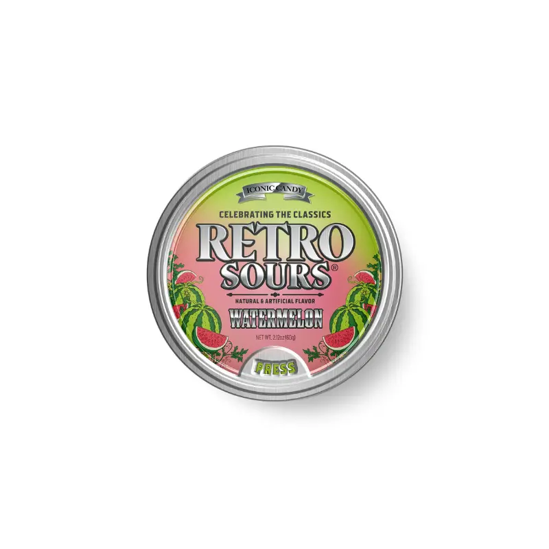 Iconic Candy Retro Sours Watermelon 2 oz. Tin