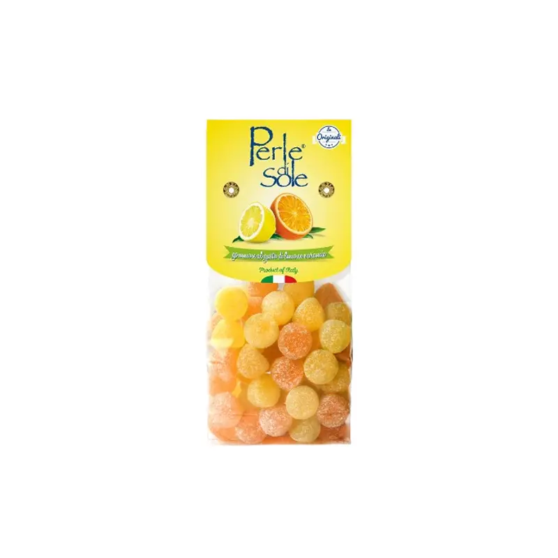 Perle di Sole Citrus Hard Gummy Pearls 8.81 oz. Bag