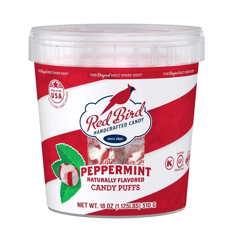Piedmont Red Bird Soft Peppermint Puffs 18 oz. Tub