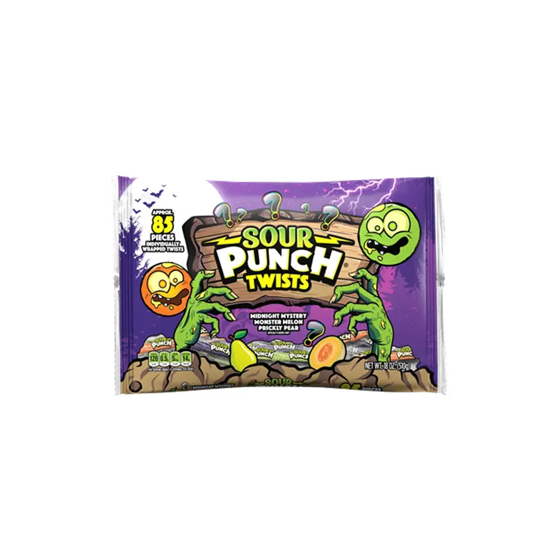 Sour Punch Twists Halloween 3" Wrapped 18 oz. Bag