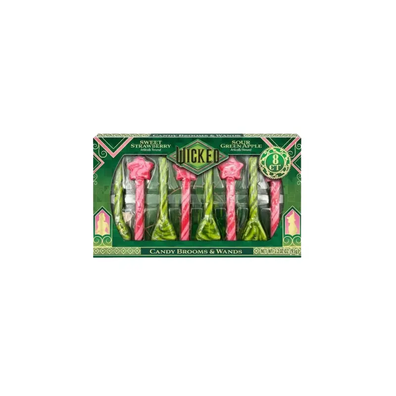Wicked Candy Brooms and Wands 8 Count 3.38 oz. Box