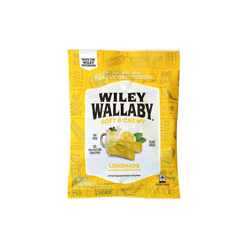 Wiley Wallaby Soft and Chewy Lemonade Licorice 4 oz. Bag