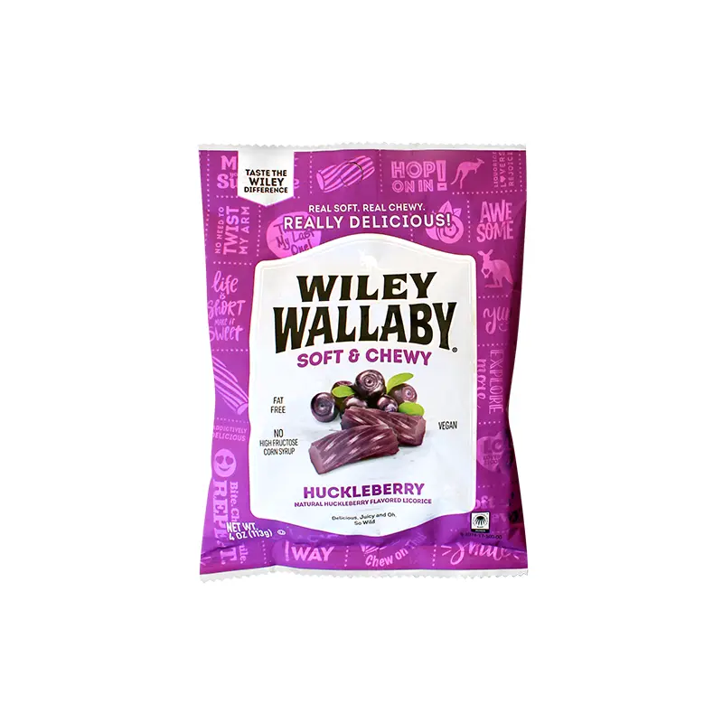 Wiley Wallaby Soft & Chewy Huckleberry Licorice - 4-oz. Bag
