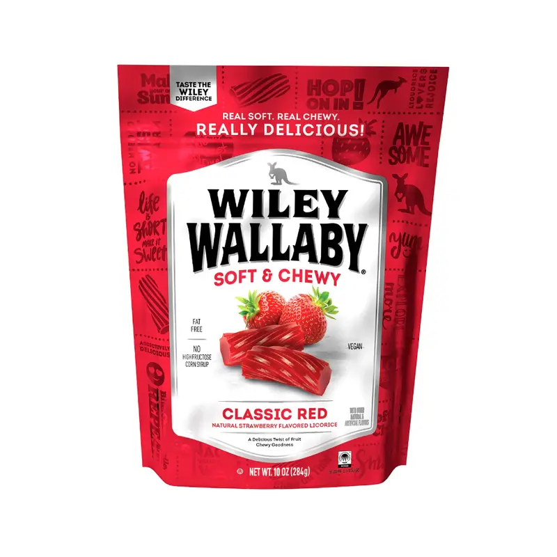 Wiley Wallaby Soft & Chewy Original Red Strawberry Licorice Bags