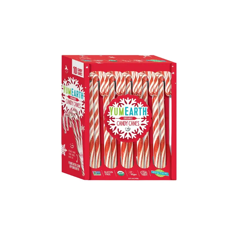 Yum Earth Organic Candy Canes 10 count 4.94 oz. Box