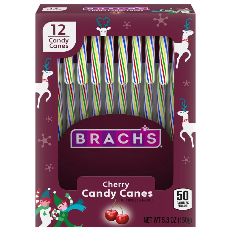 Brach's Cherry Candy Canes - Box of 12