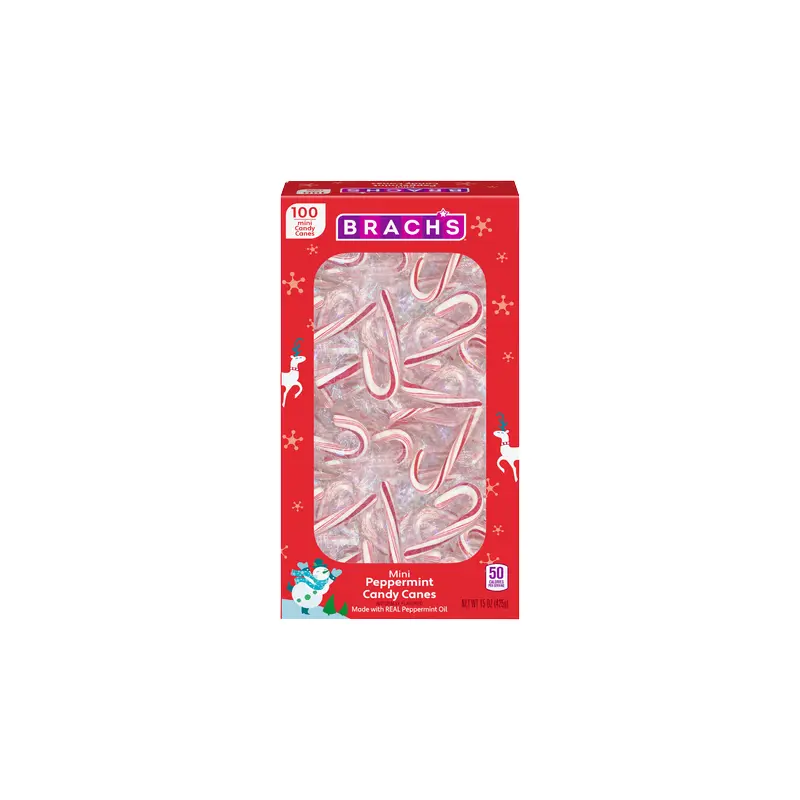 Brach's Mini Peppermint Canes 100 Count Box 15 oz.