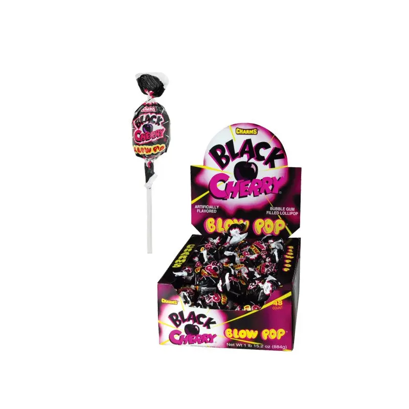 Charms Black Cherry Blow Pop Lollipops
