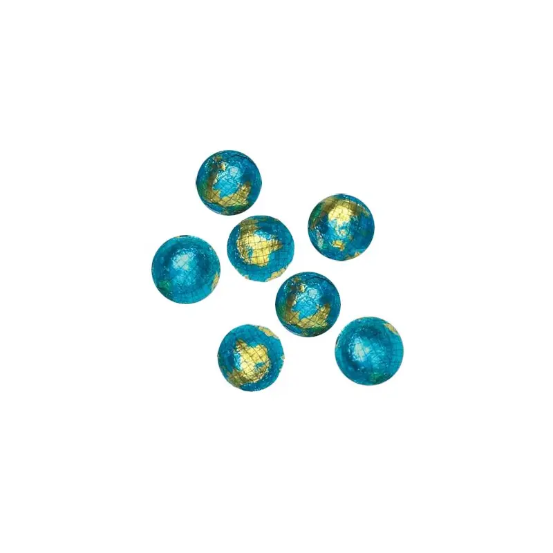 Foiled Solid Milk Chocolate World Globes Bulk Bags