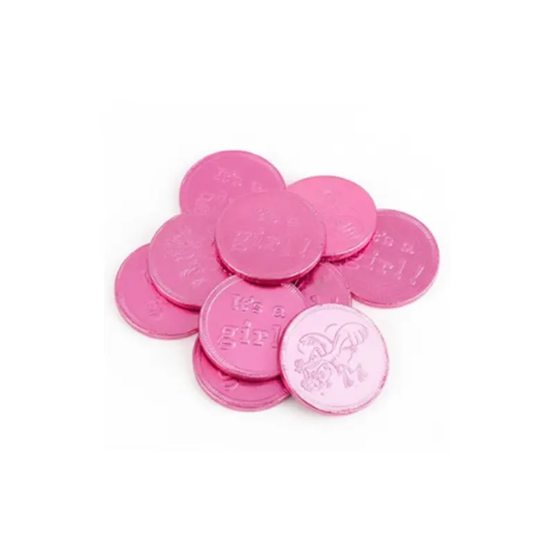 Gerrit's It's a Girl Milk Chocolate Coins 1 lb. Bulk Bag