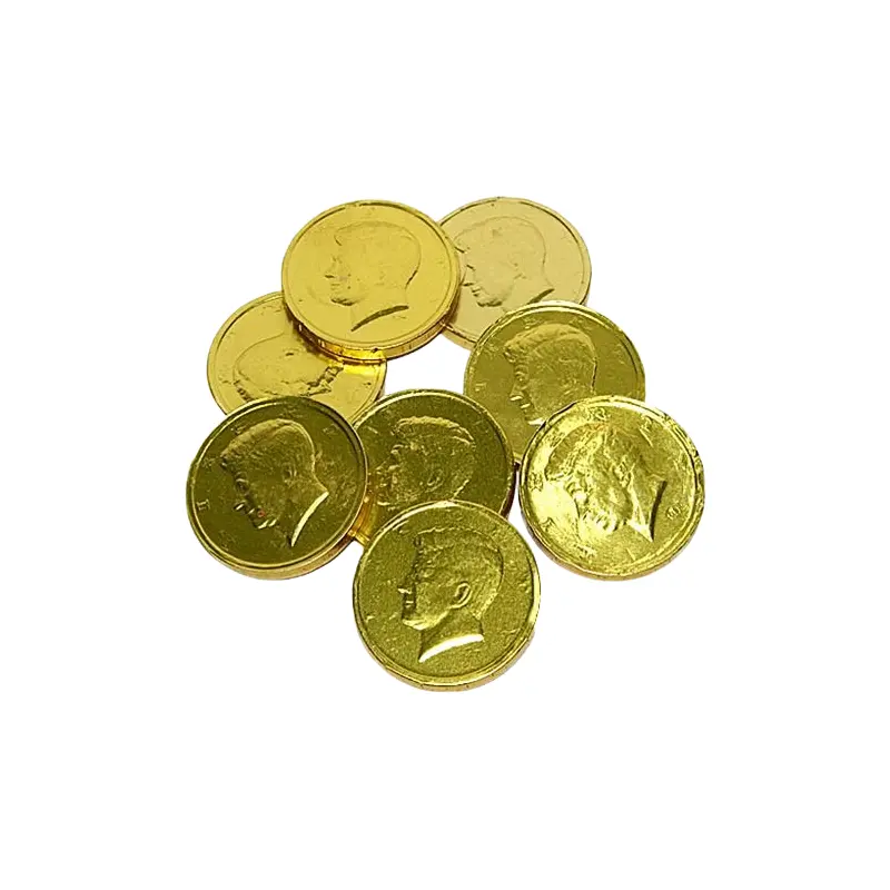 Gold Foiled Milk Chocolate Half Dollar Coins Bulk Bags