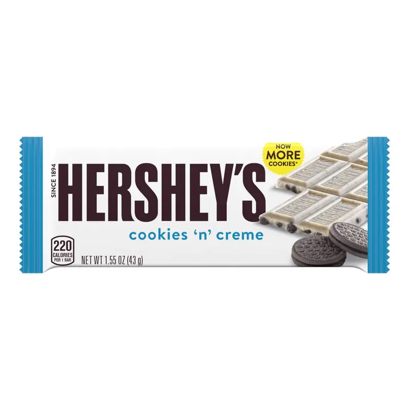 Hershey's Cookies 'N' Creme Candy Bar 1.55 oz.