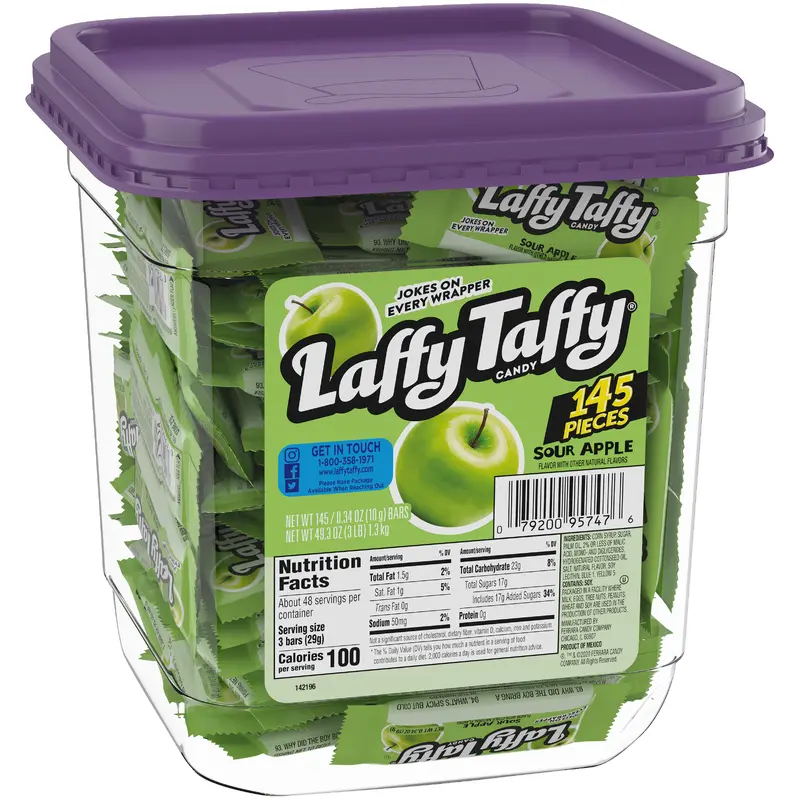 Laffy Taffy Sour Apple Candy Mini Bar .3 oz.
