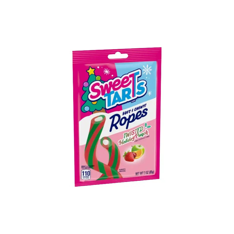 Sweetarts Twisted Holiday Punch Ropes 3 oz. Bag