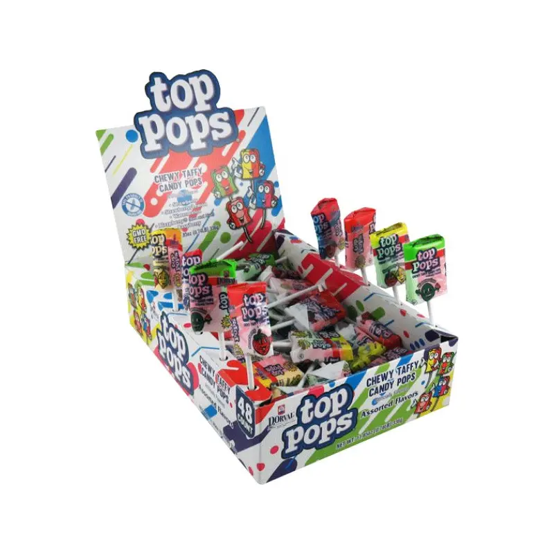 Top Pops Assorted Taffy Pops - Case of 48