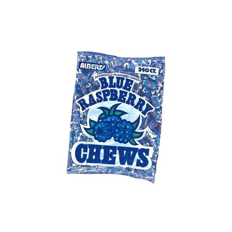Albert's Blue Raspberry Chews Candy - 240 Piece Bag