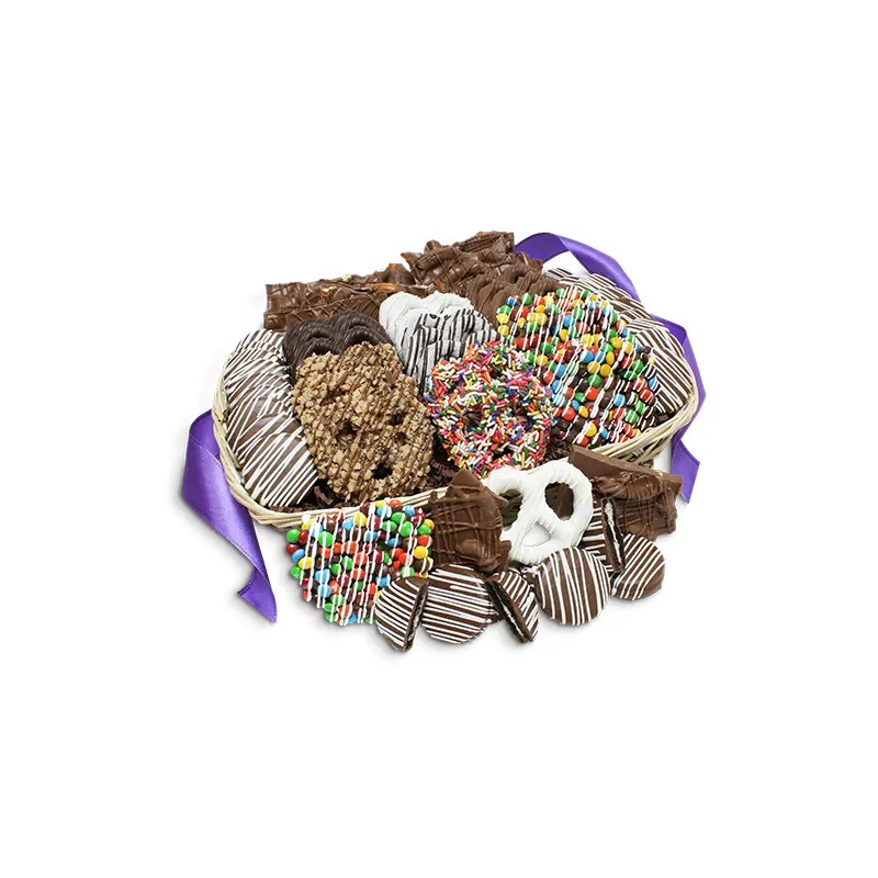 Cravings Collection Chocolate Covered Treats Gift Basket  Gourmet Hand-Dipped Favorites
